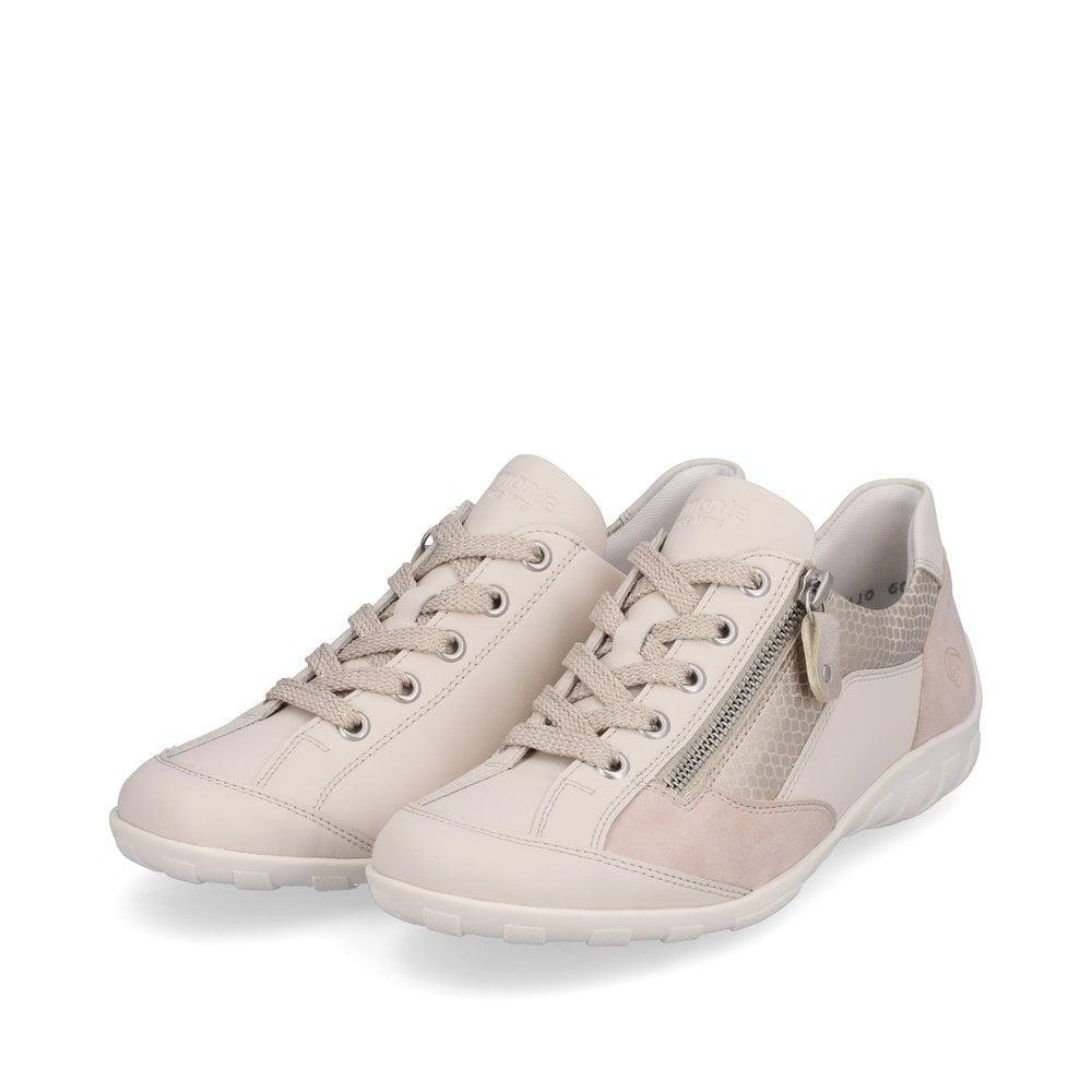 Rieker Remonte R3410-60 Liv Womens Casual Shoes - Beige - Beales department store