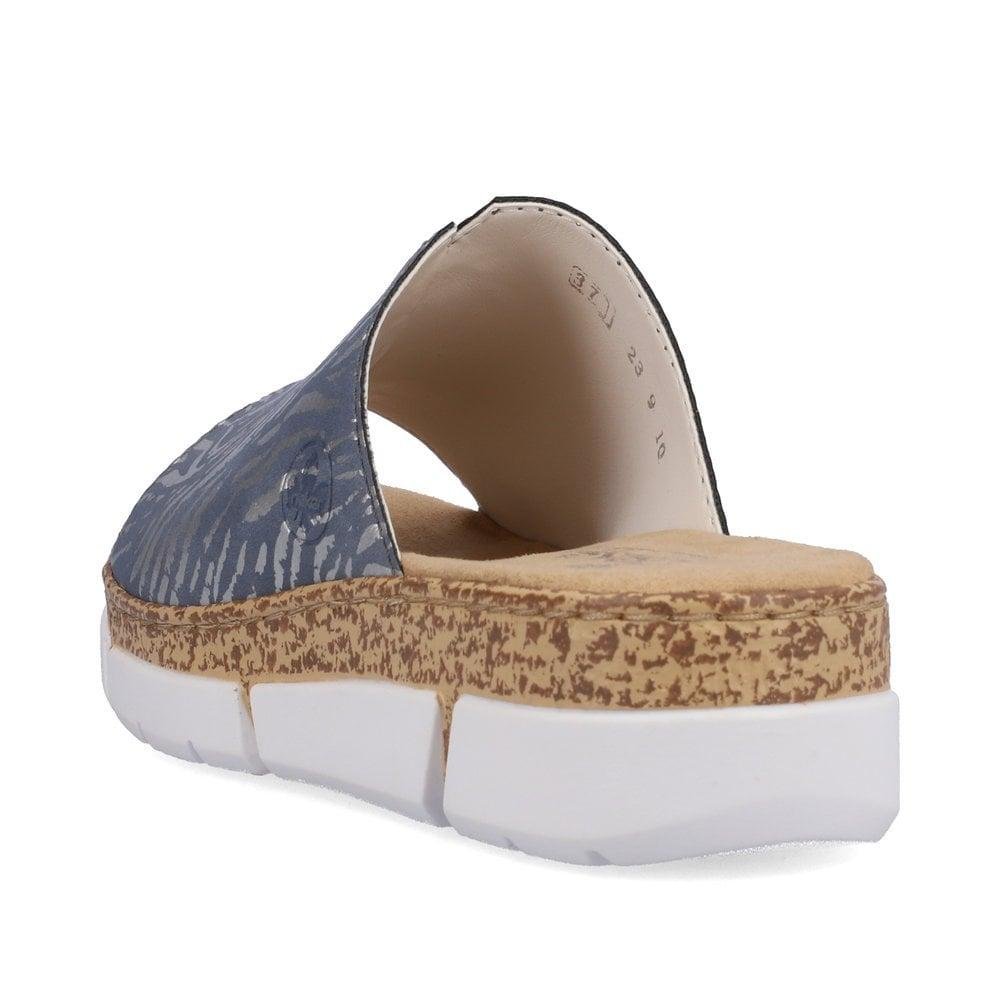 Rieker V23M9-10 Regina Womens Slip-On Sandals - Blue - Beales department store