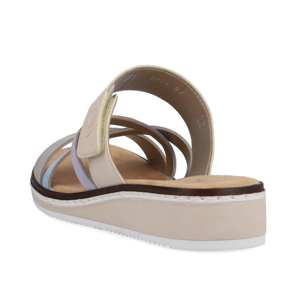 Rieker V3652-92 Lindsey Womens Sandals - Beige Combi - Beales department store