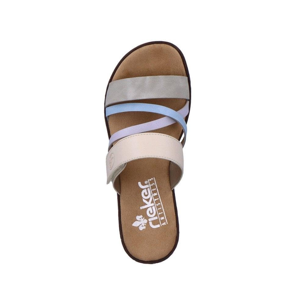 Rieker V3652-92 Lindsey Womens Sandals - Beige Combi - Beales department store