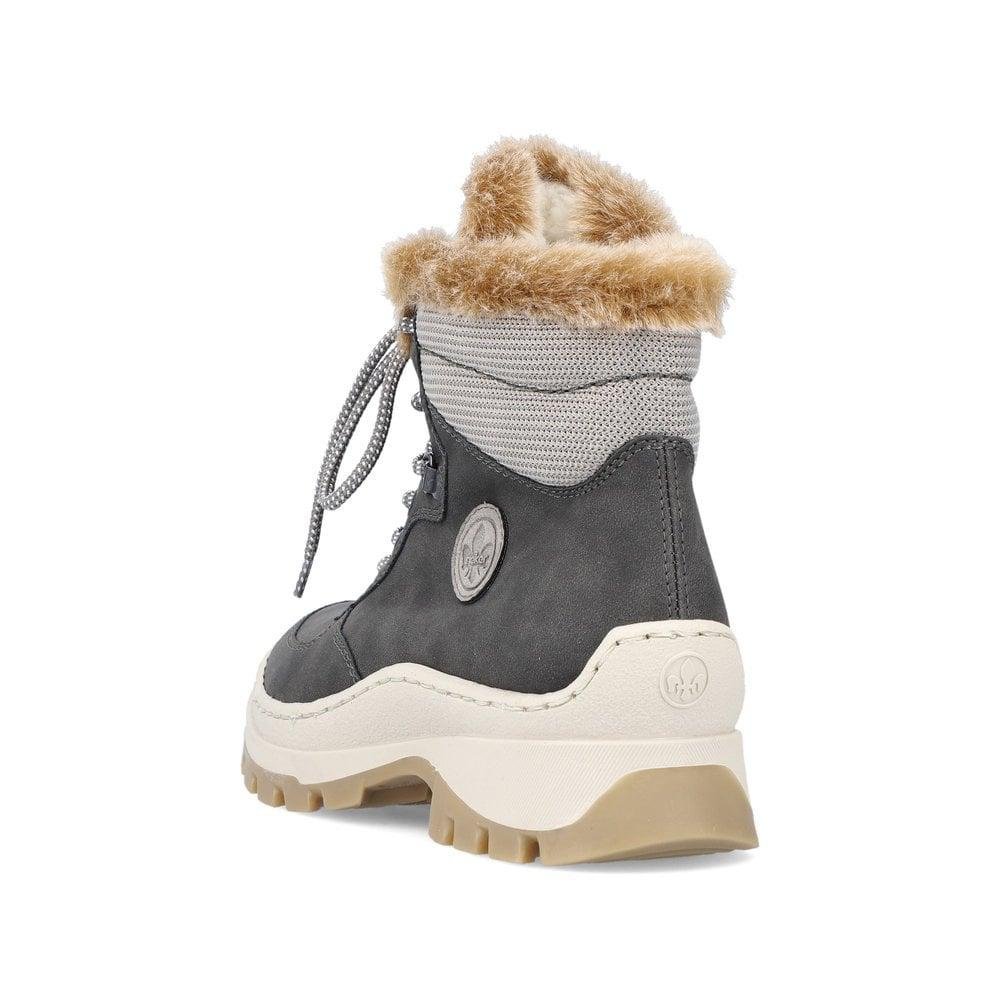 Rieker X9335-45 Tavia Womens Boots - Grey - Beales department store