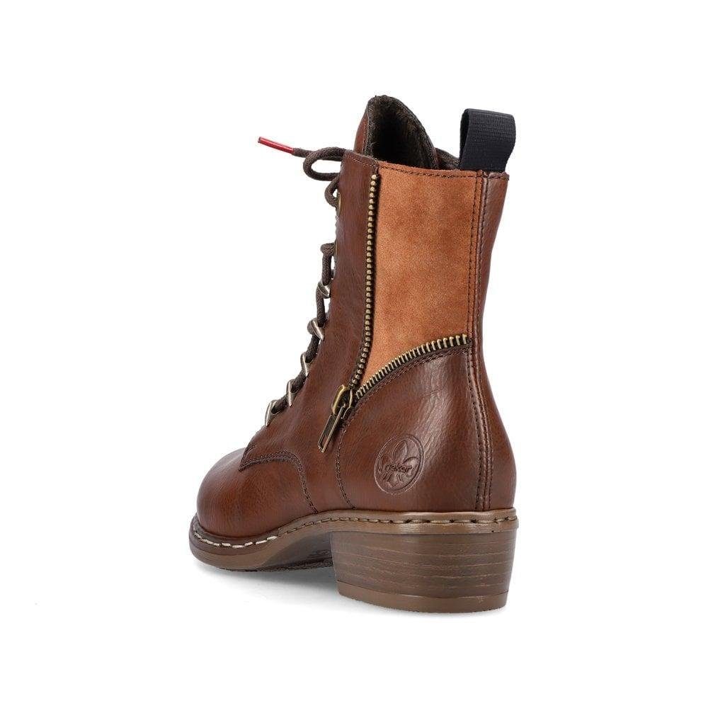Rieker Y0800-24 Fabiola Womens Boots - Brown - Beales department store