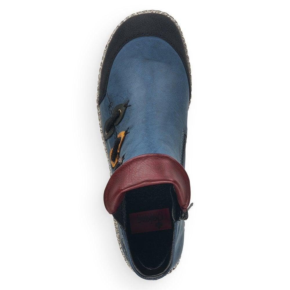 Rieker Z7582-00 Liv Womens Shoes Blue Combination - Beales department store