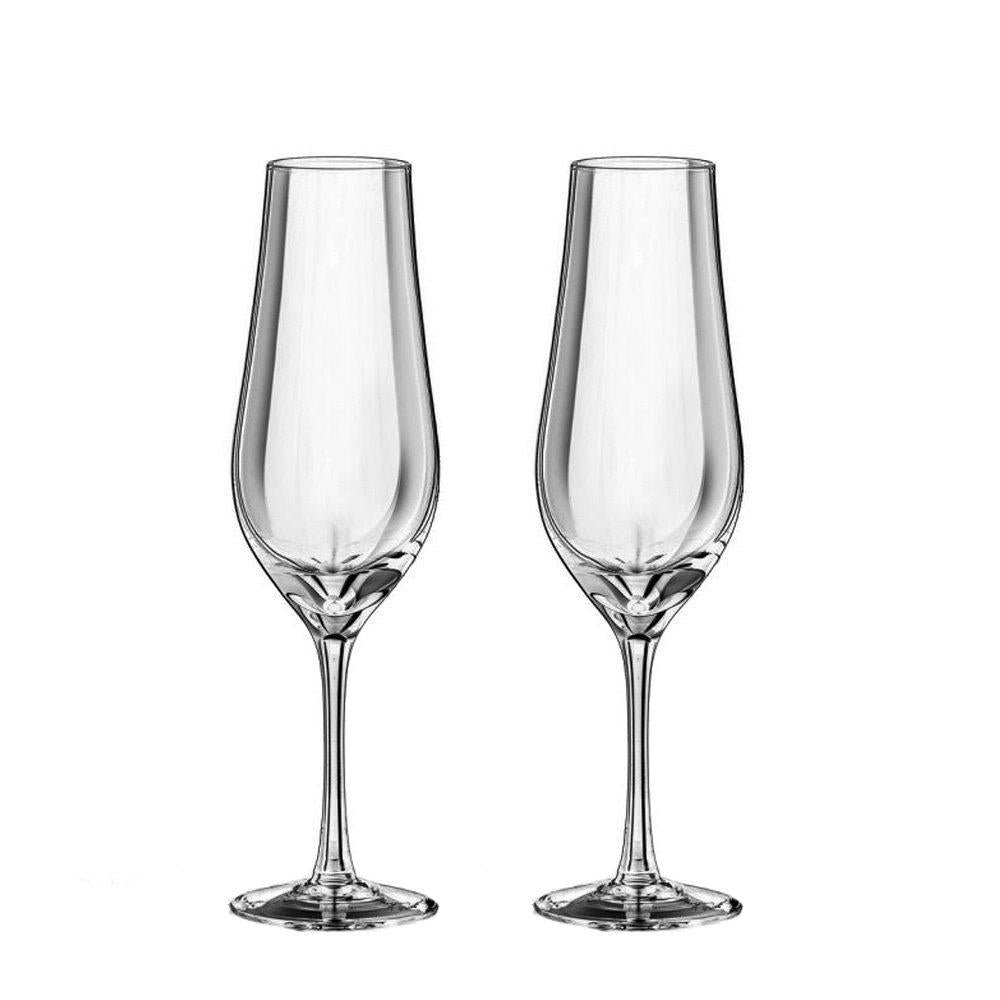 Royal Scot Crystal Classic Collection - Pair of Champagne Flute 225mm, 170ml - Beales department store