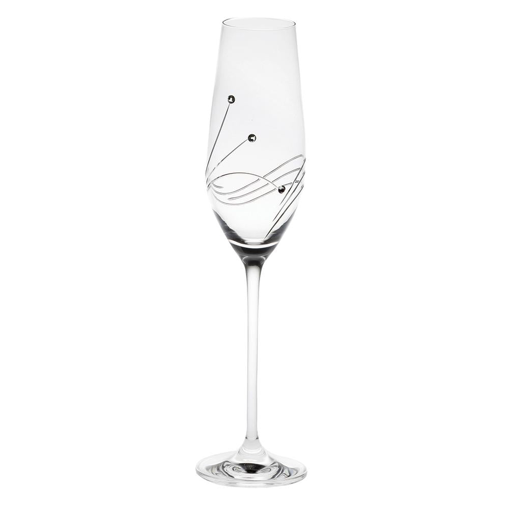 Royal Scot Crystal Diamante Two Champagne Flutes - Beales department store
