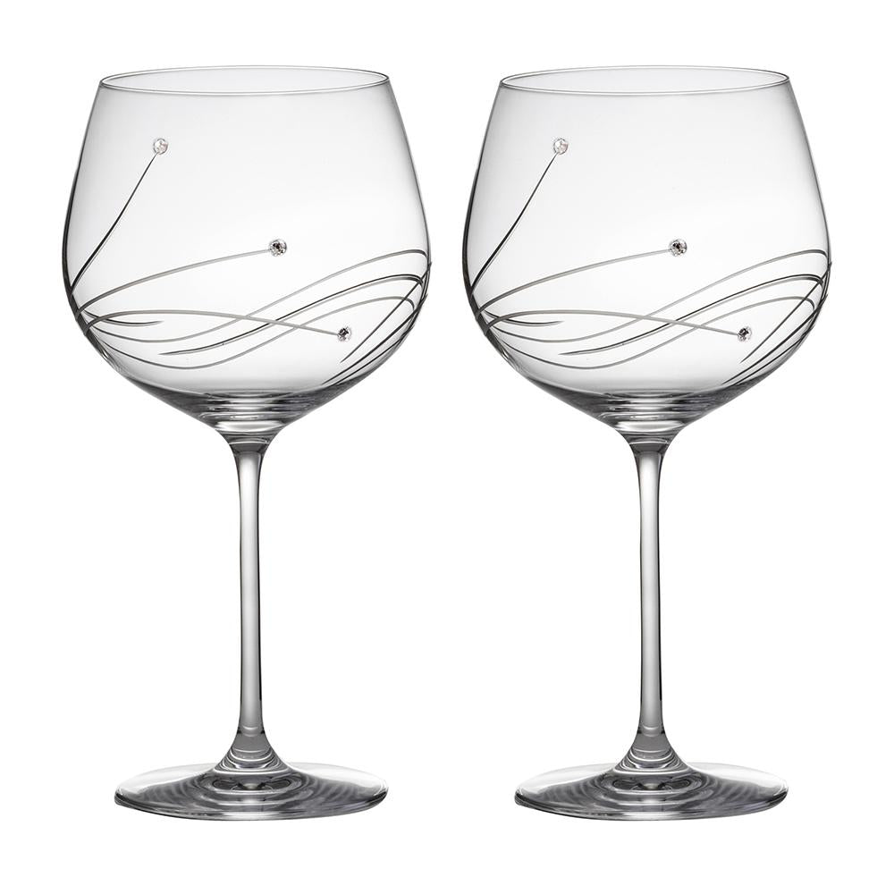 Royal Scot Crystal Diamante Two Gin & Tonic Copa Glasses - Beales department store