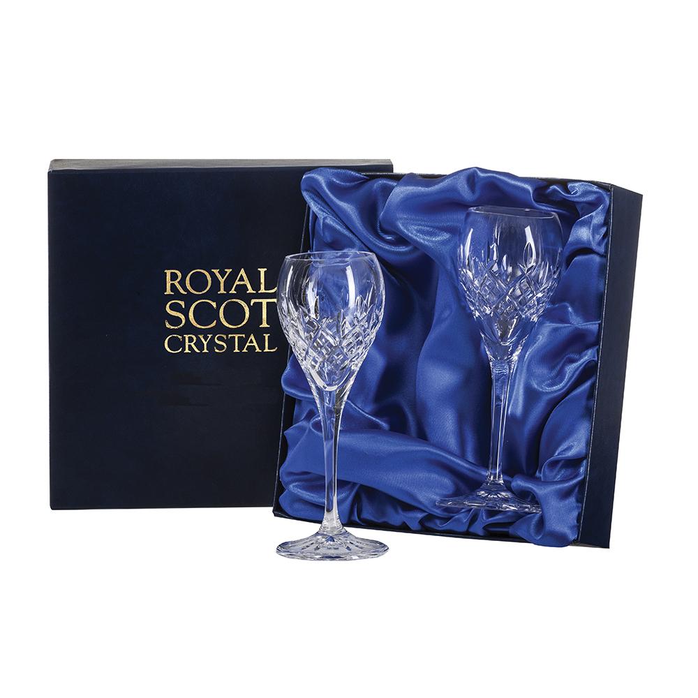 Royal Scot Crystal London Two Port/Sherry Glasses - Beales department store