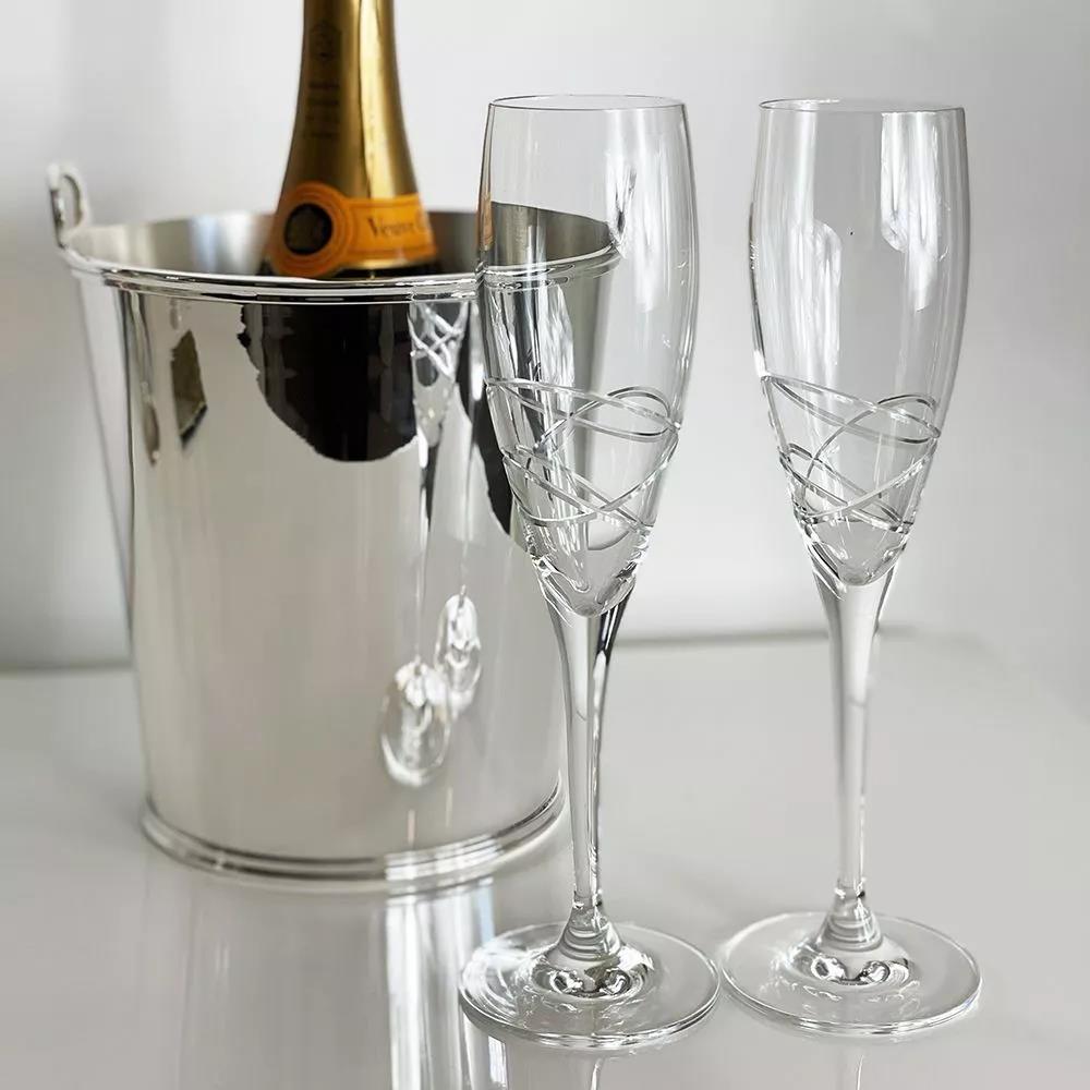 Royal Scot Crystal Skye Two Champagne Flutes - Beales department store