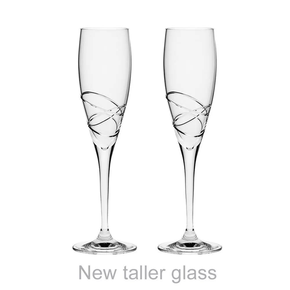 Royal Scot Crystal Skye Two Champagne Flutes - Beales department store