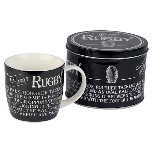 Rugby Mug In A Tin - Beales department store