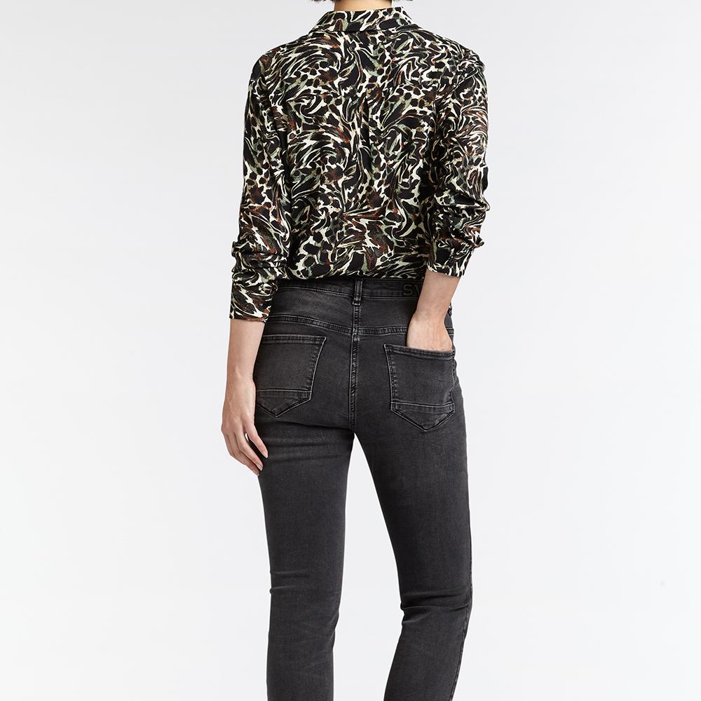 Sandwich All-Over Natural Print Blouse - Almost Black - Beales department store