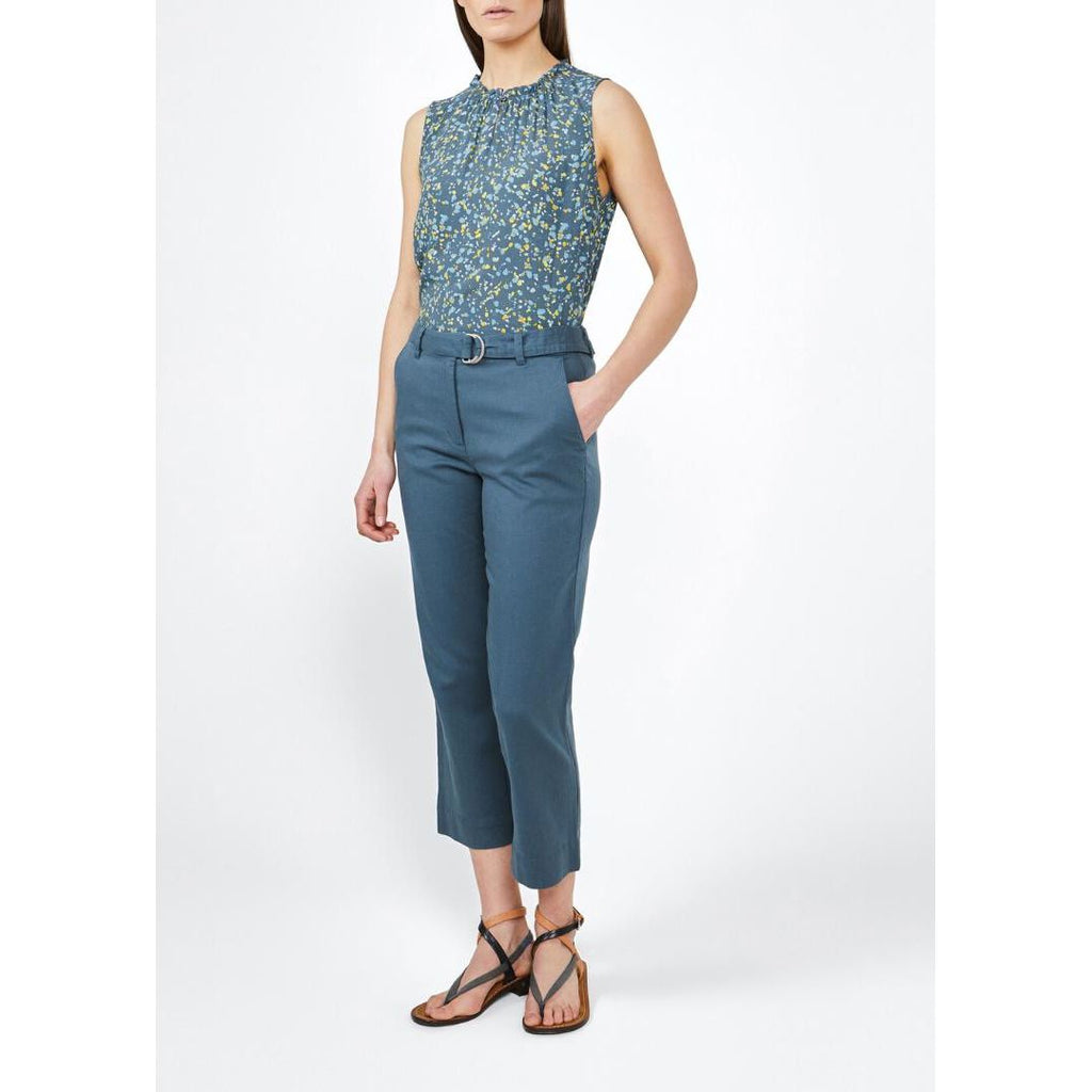 Sandwich Casual Wide Leg Trousers - Deep Water - Beales department store
