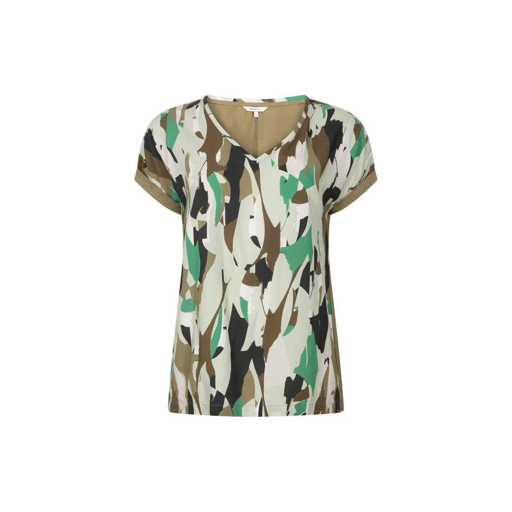 Sandwich Collage Jersey Top - Covert Green - Beales department store