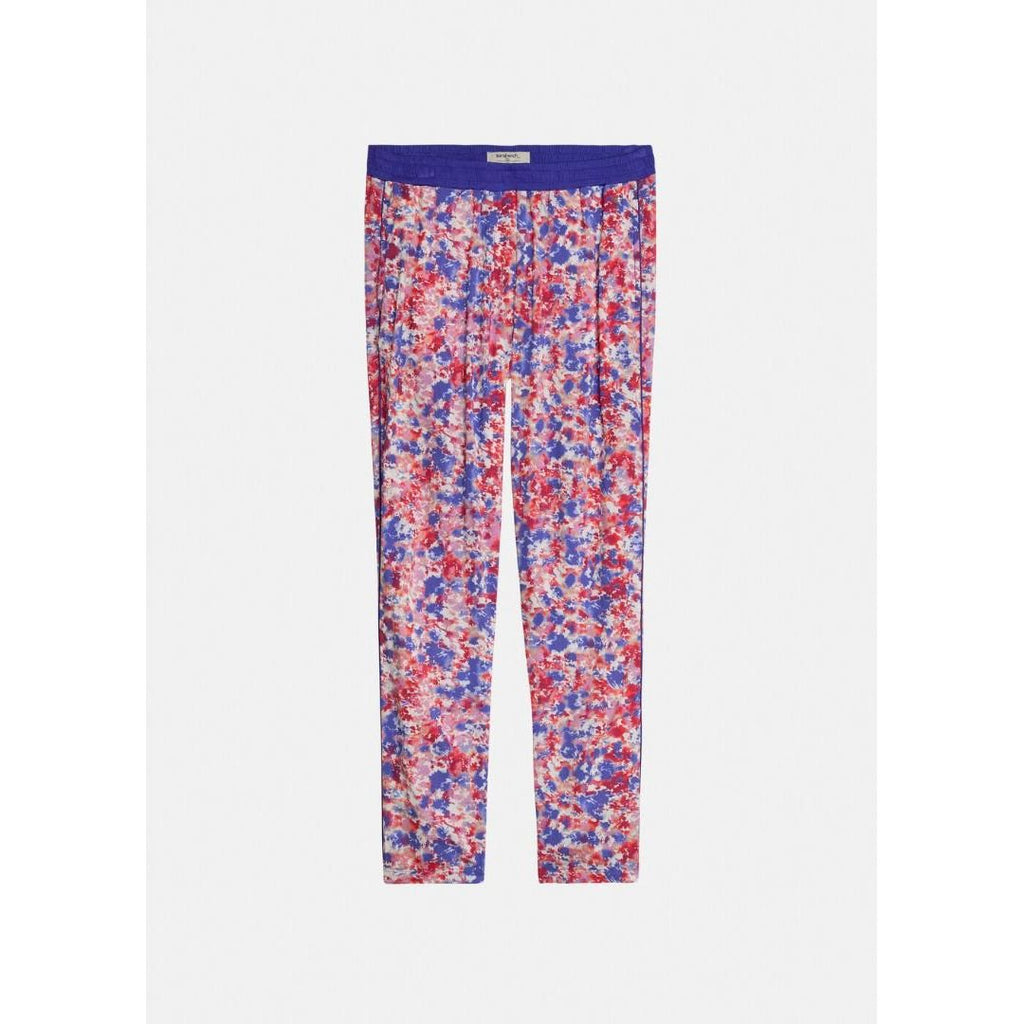Sandwich High Waist Trousers With Flower Print - Red Bud - Beales department store