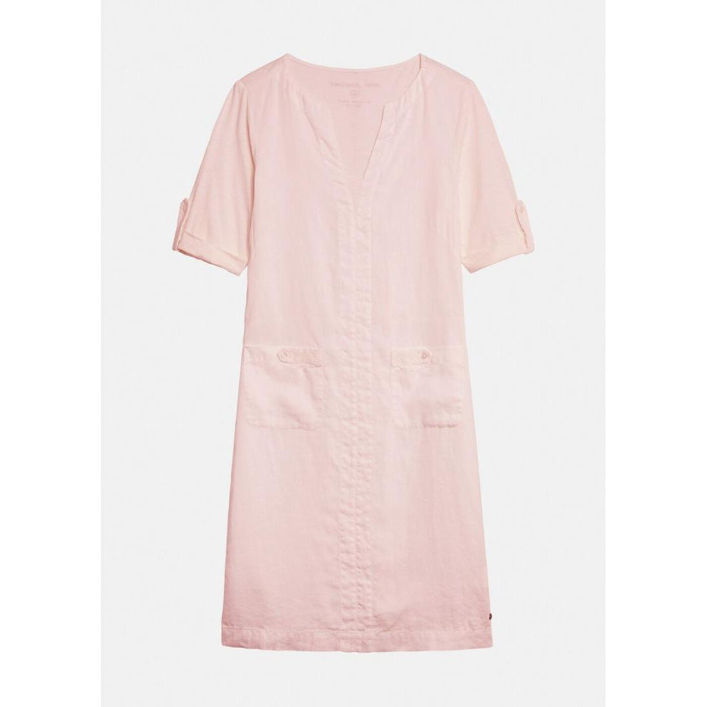 Sandwich Linen Dress With Pockets - Mauve Chalk - Beales department store