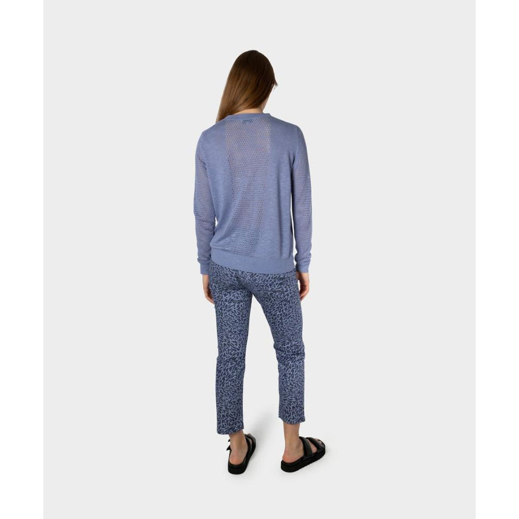 Sandwich Long Sleeved Cardigan With Detail - Blue Ice - Beales department store