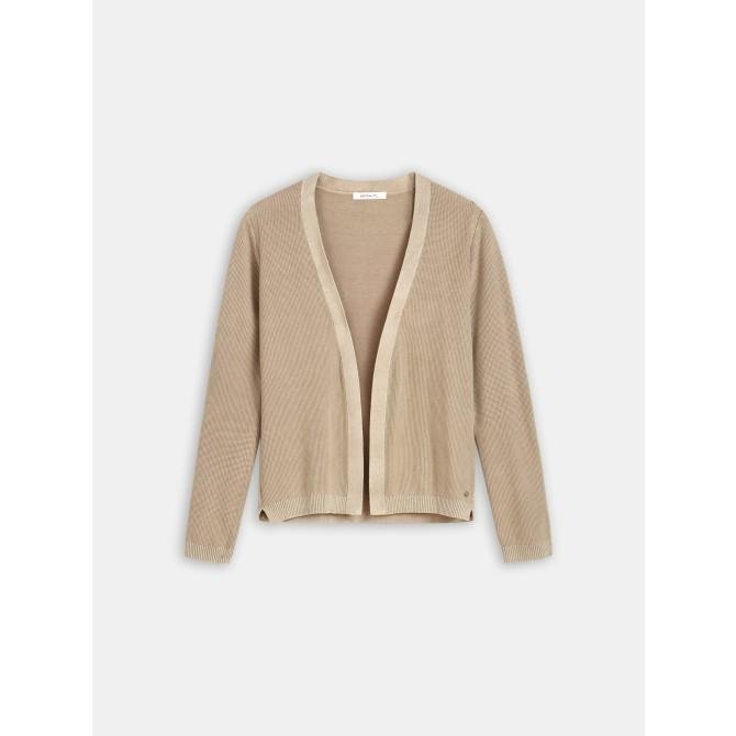 Sandwich Long Sleeves Cardigan - Warm Sand - Beales department store