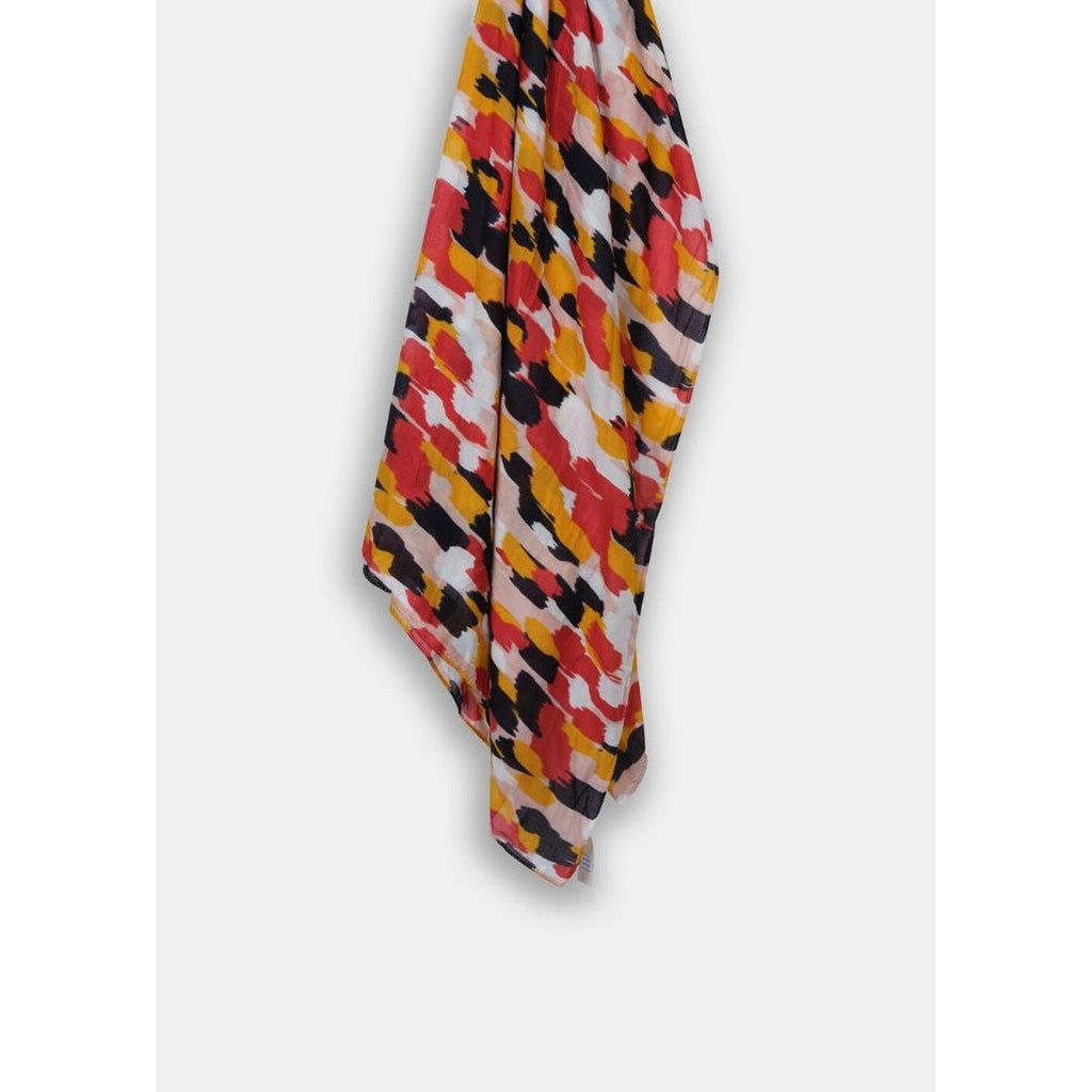 Sandwich Scarf With Faded Paint Print - Baked Apple - Beales department store