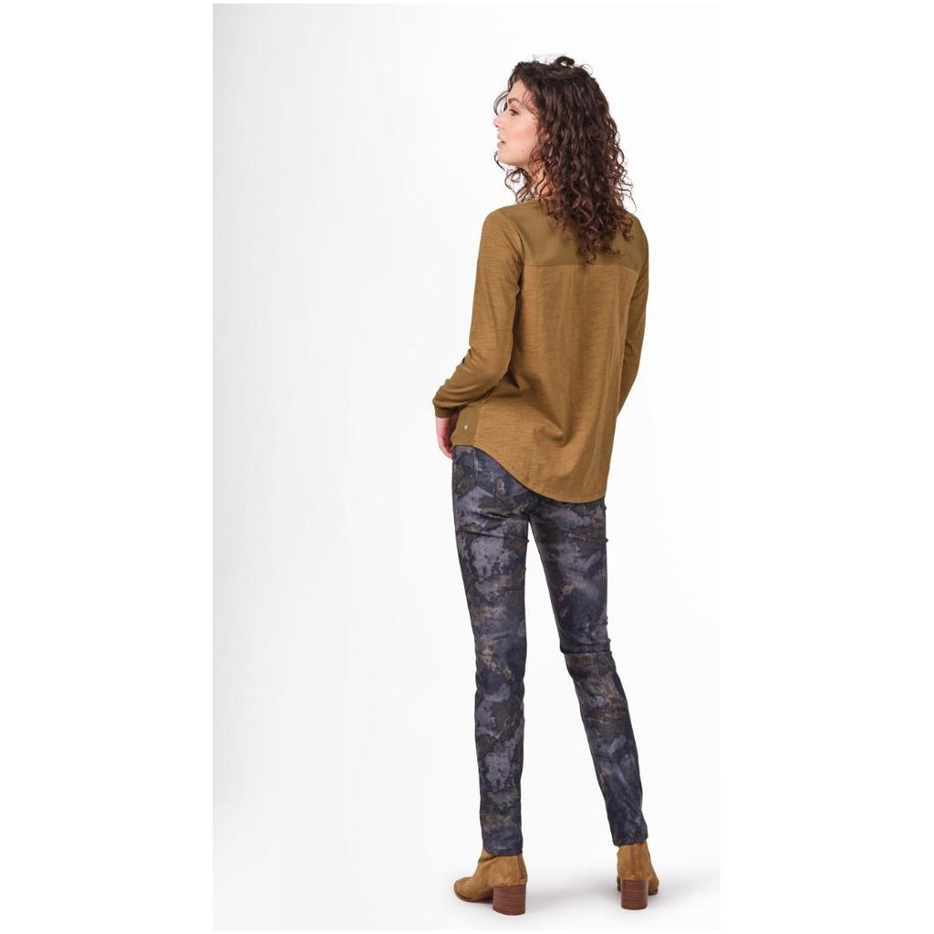 Sandwich Skinny Jeans With Print - Military Olive - Beales department store