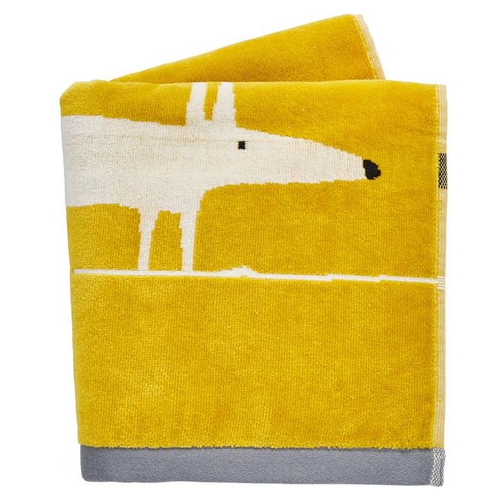Scion Mr Fox Large Towel - Mustard - Beales department store