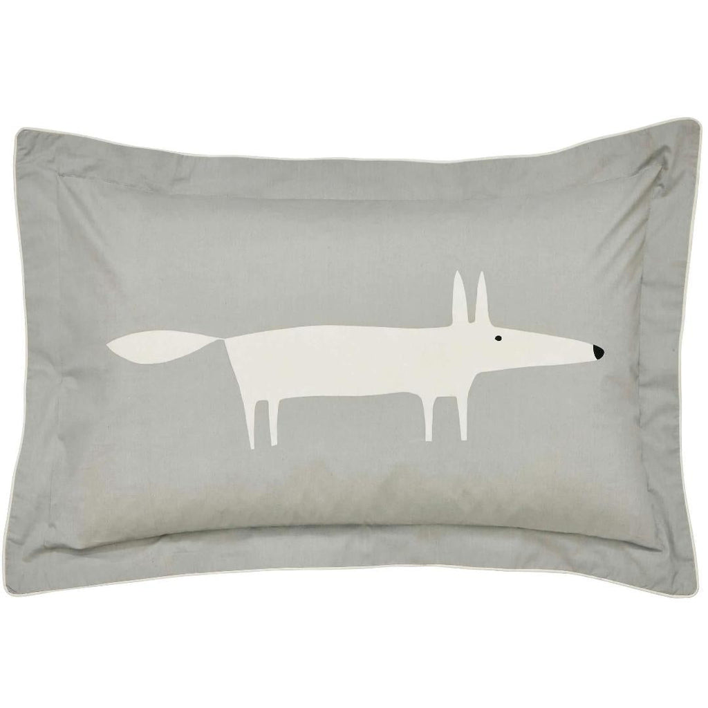 Scion Mr Fox Oxford Pillowcase - Silver - Beales department store