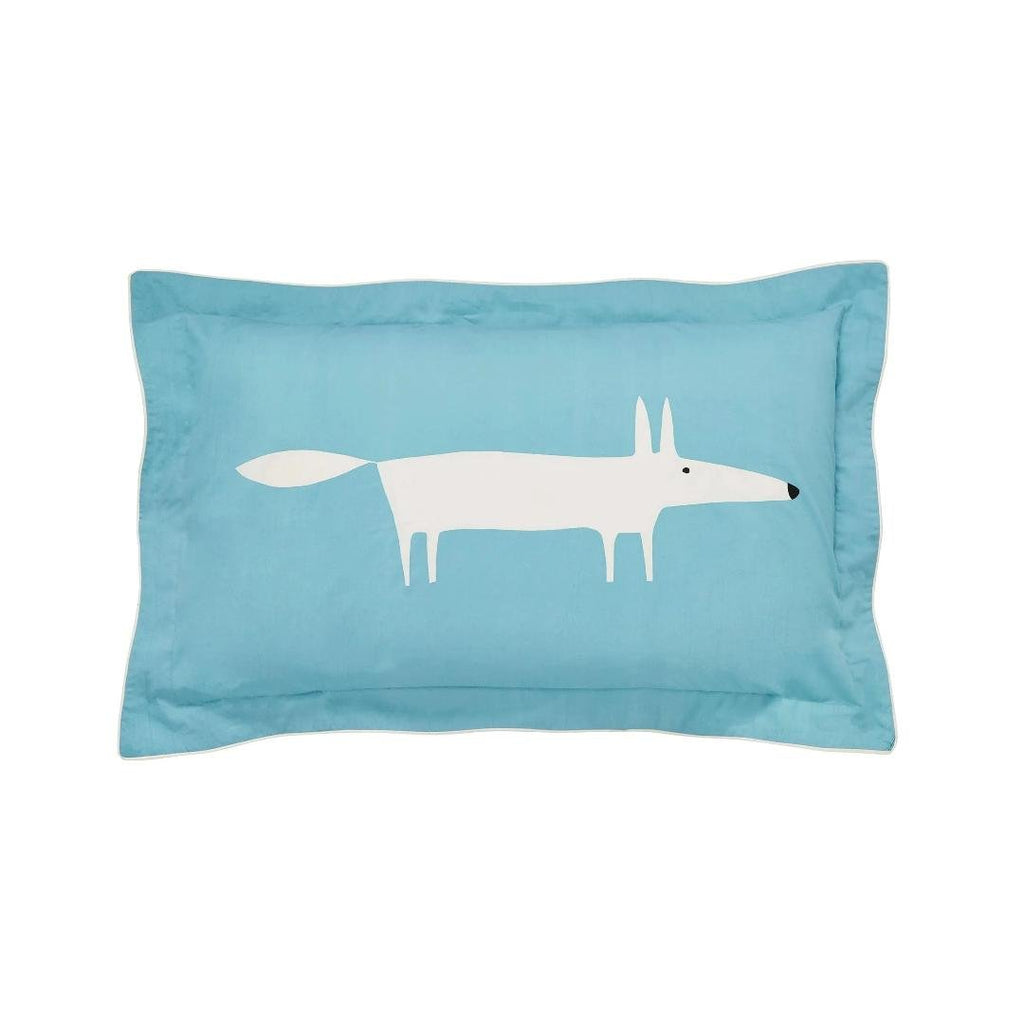 Scion Mr Fox Oxford Pillowcase - Teal - Beales department store
