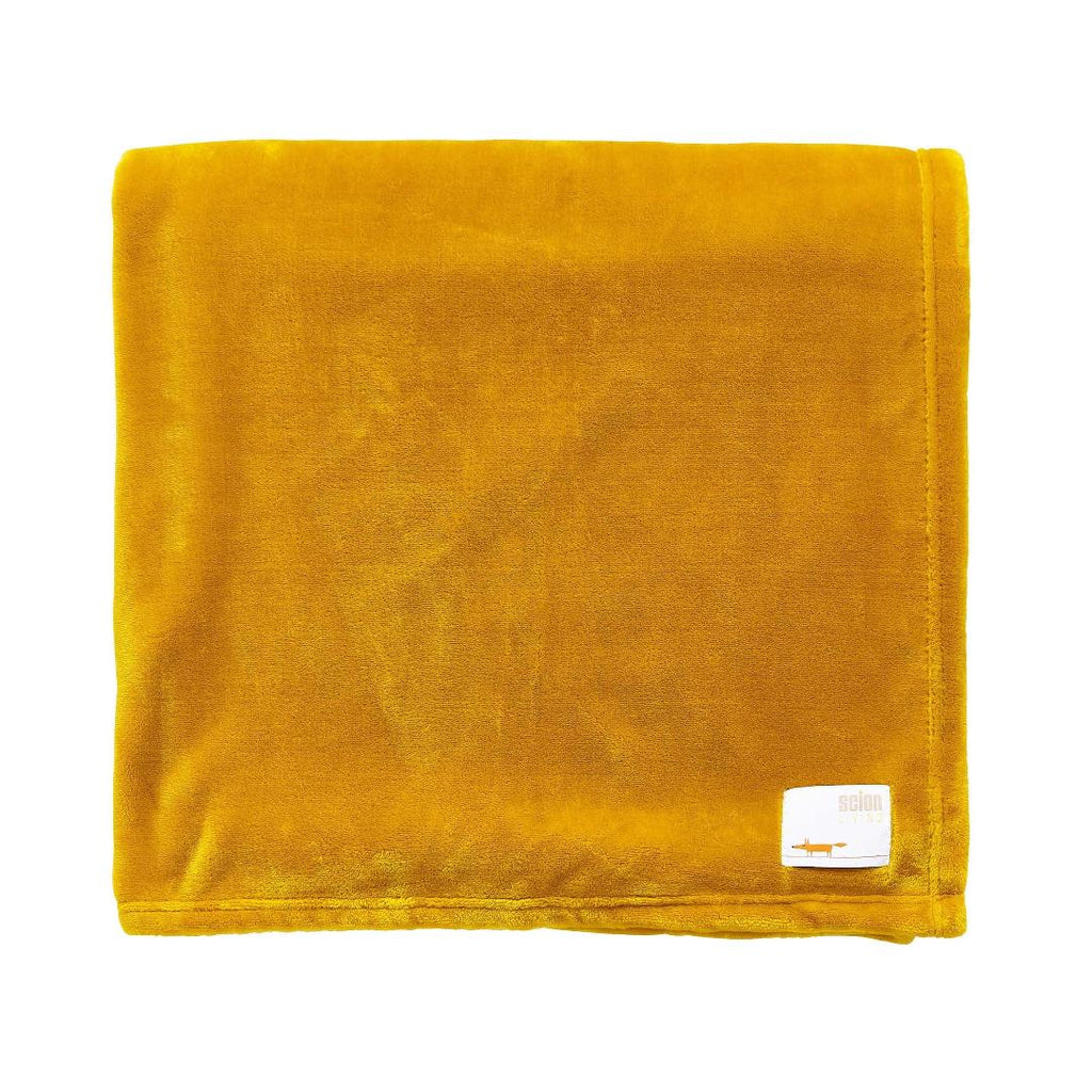 Scion Scion Plain Dye Fleece Throw 140 x 180cm Ochre - Beales department store