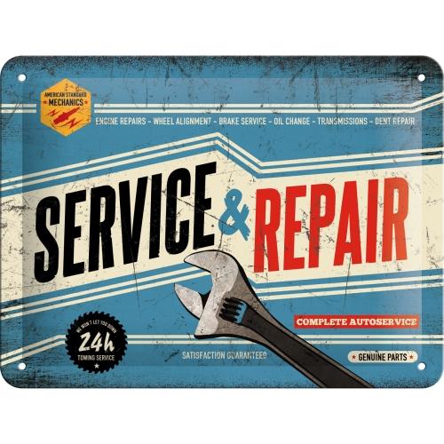 Service & Repair Tin Sign 15x20cm - Beales department store