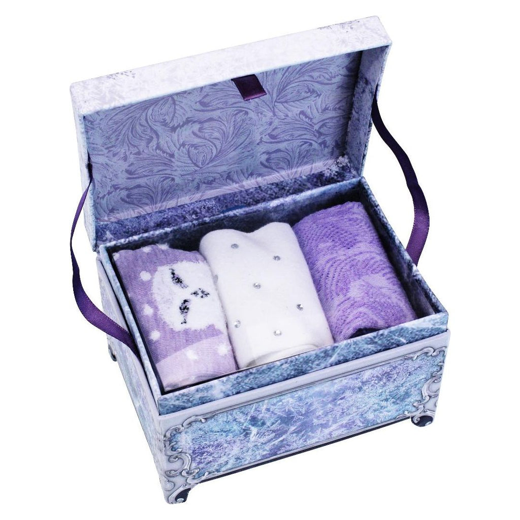 Something Special Gifts 3-Pair Sock Set In Jewellery Box - Lavender - Beales department store