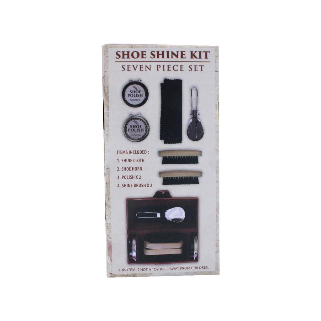 Something Special Gifts Barrel Shoe Shine Kit - Chestnut - Beales department store