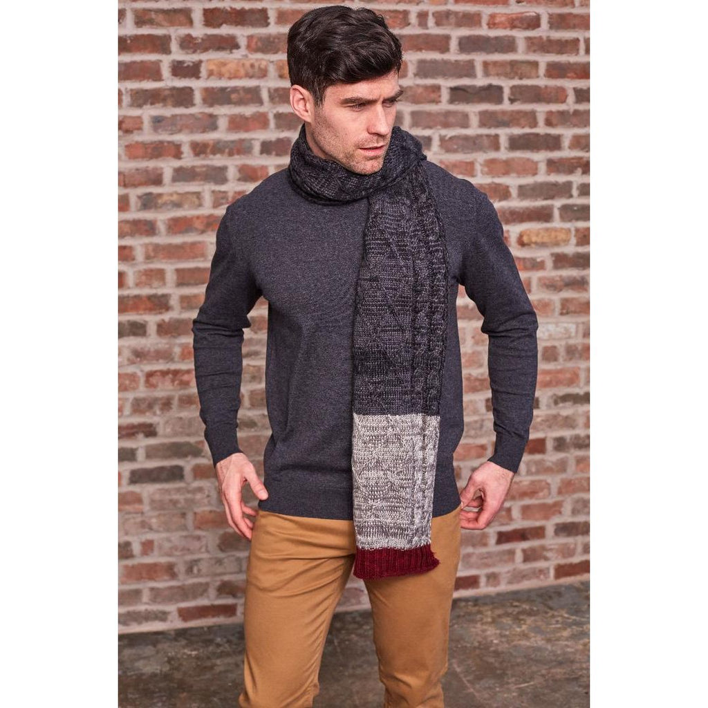 Something Special Gifts Chunky Cable Knit Scarf - Grey - Beales department store