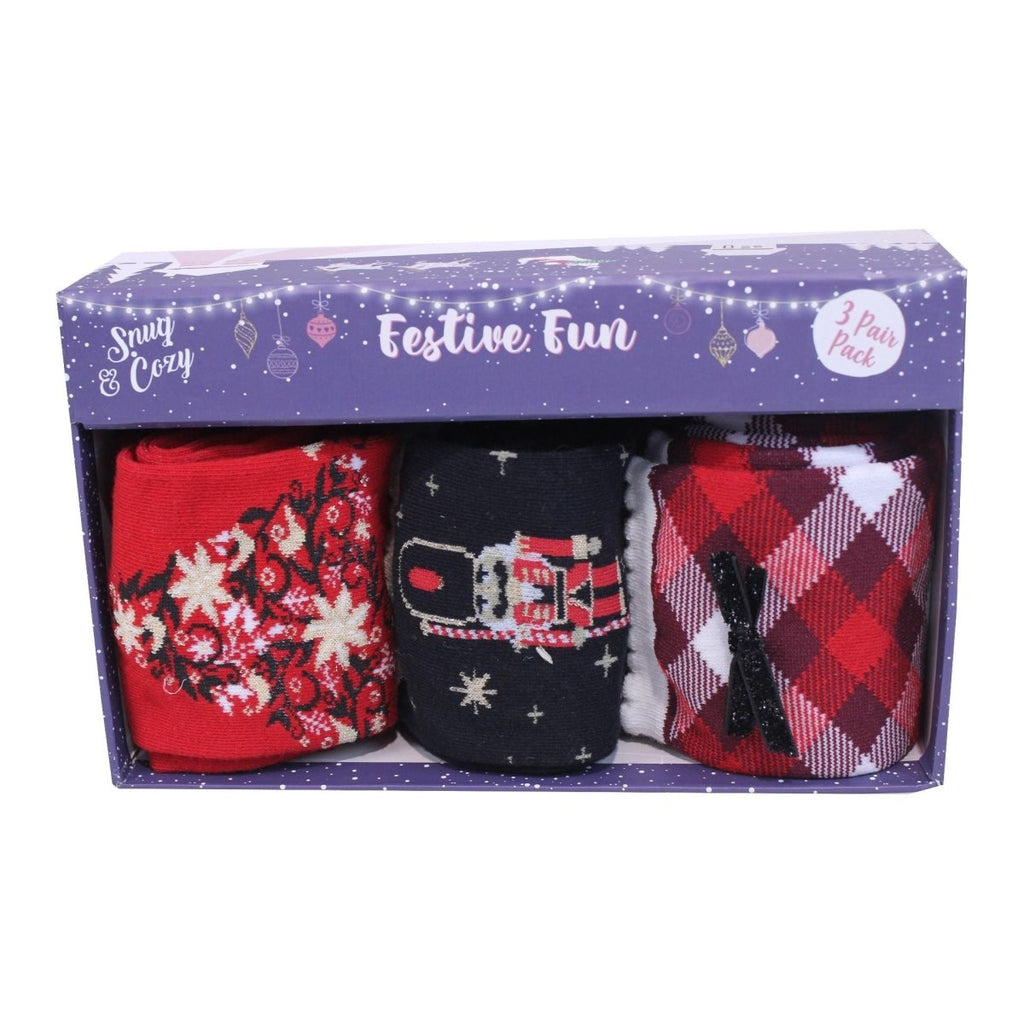 Something Special Gifts Ladies Novelty Festive Fun Socks - Black Asst - Beales department store
