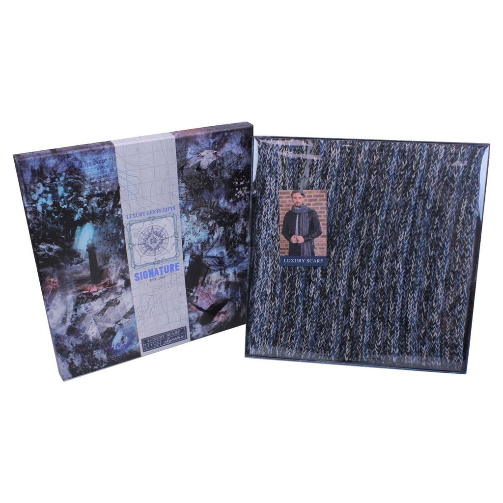 Something Special Gifts Mens Luxury Scarf - Blue - Beales department store