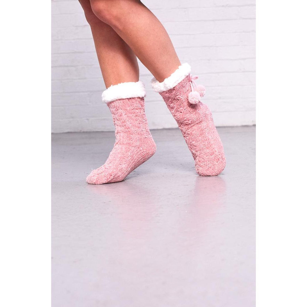 Something Special Gifts Super Cosy Slouchy Socks - Dusty Pink - Beales department store