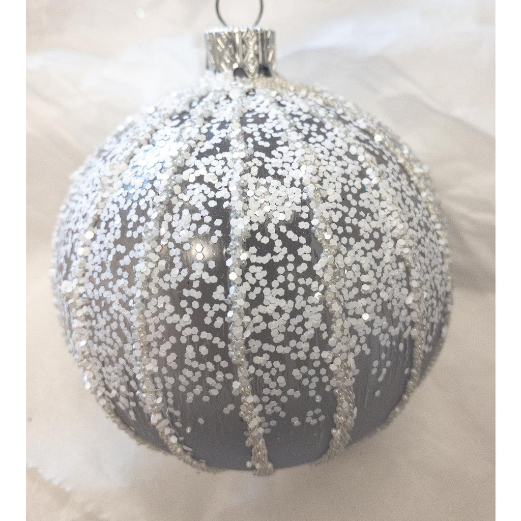 Sugar And Glitter Silver Lined Bauble - Beales department store