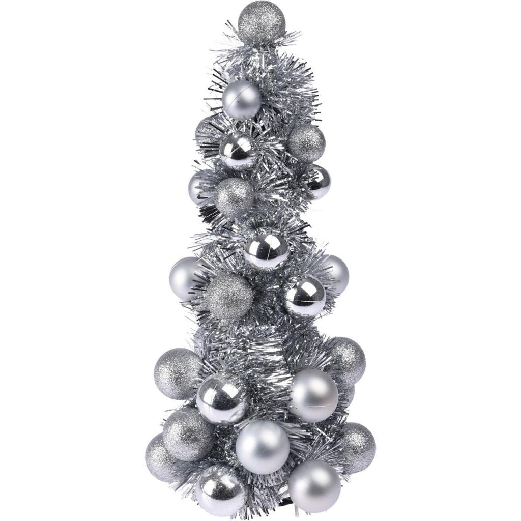 Tinsel Christmas Tree - Silver - Beales department store