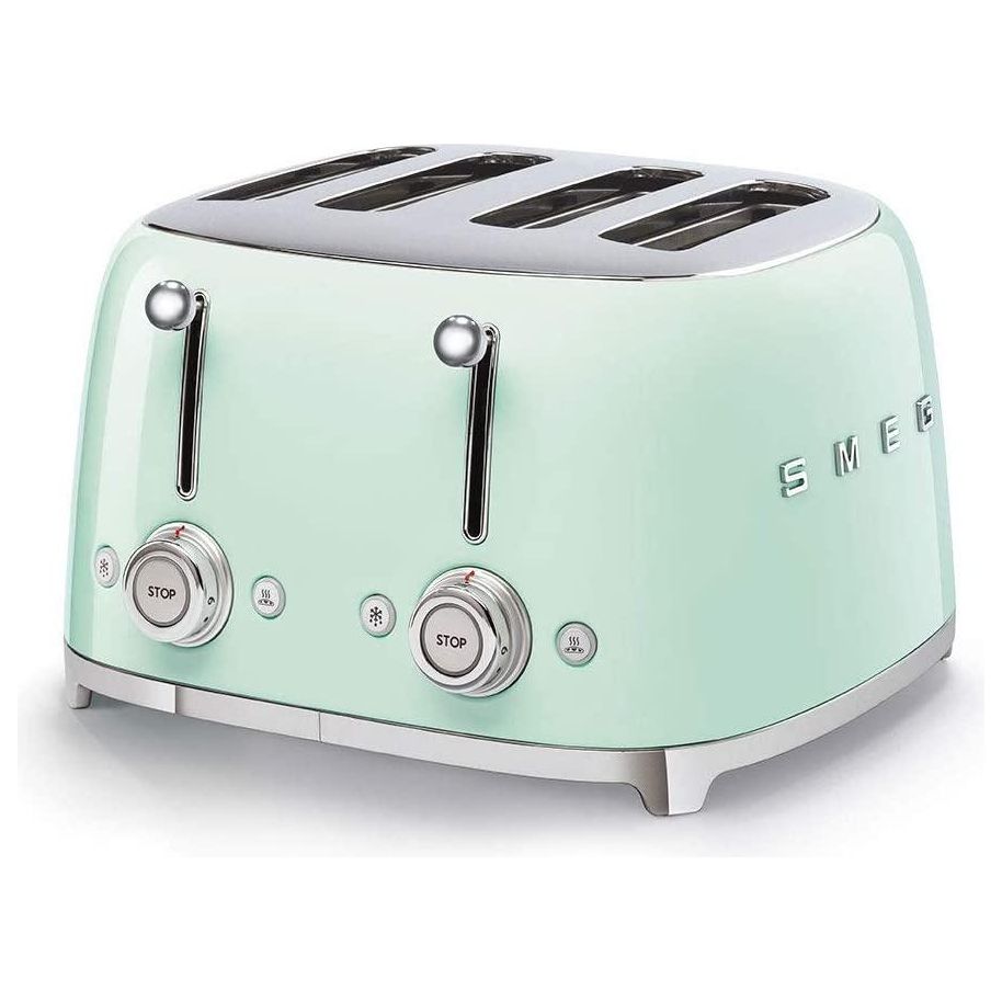 TSF03PGUK Smeg 50's Style 4 Slice Toaster Pastel Green - Beales department store