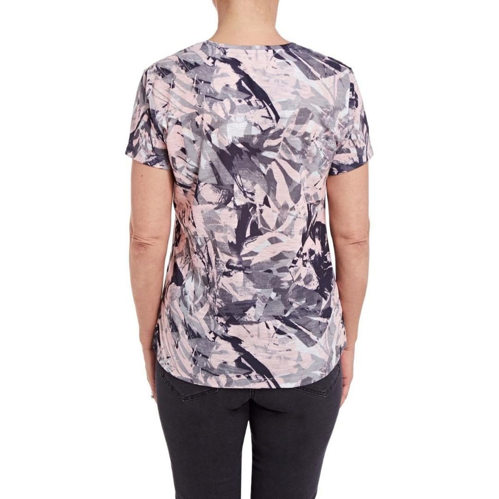 VIZ-A-VIZ Abstract Leaf-Print Top - Beales department store