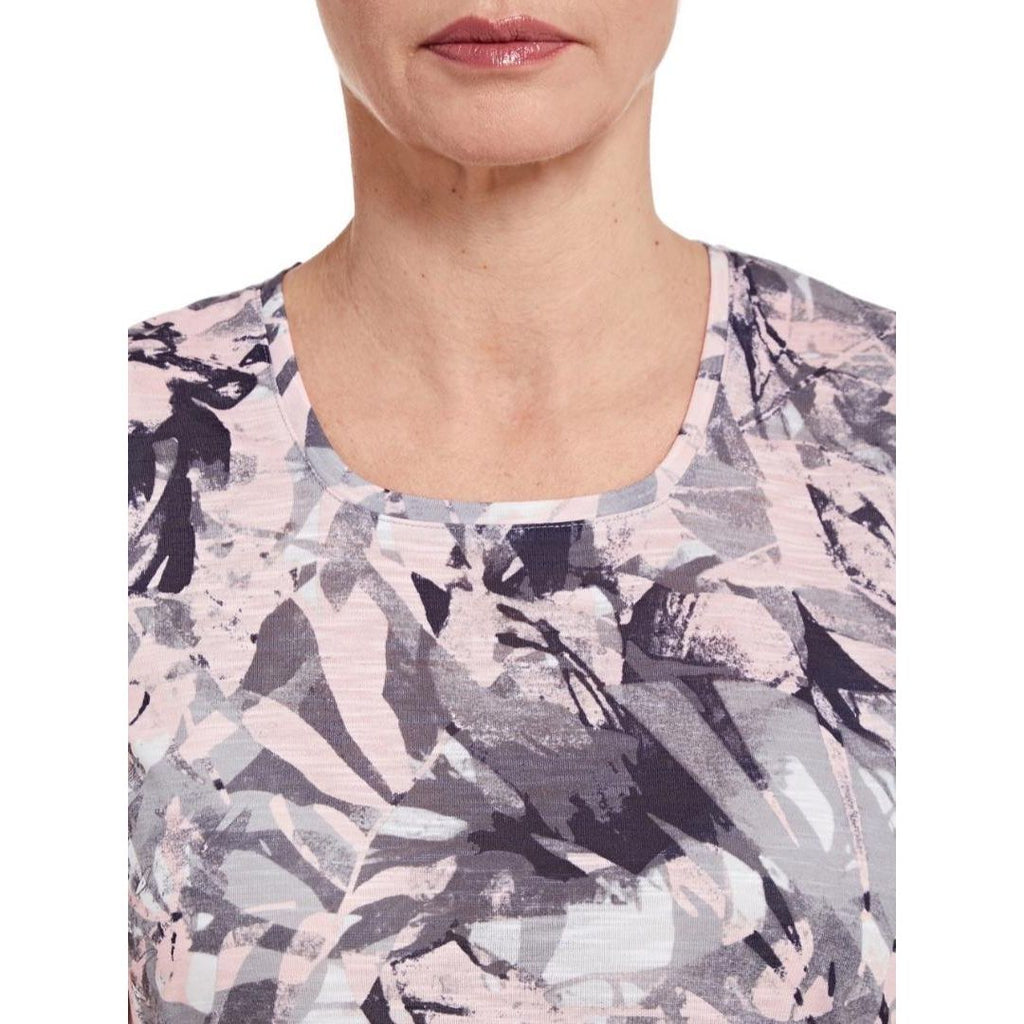 VIZ-A-VIZ Abstract Leaf-Print Top - Beales department store